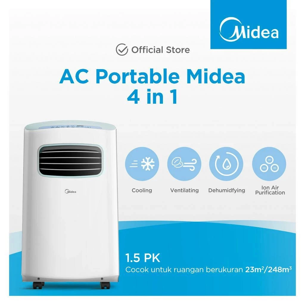 Midea AC Portable 1.5 PK MPF2-12CRN1